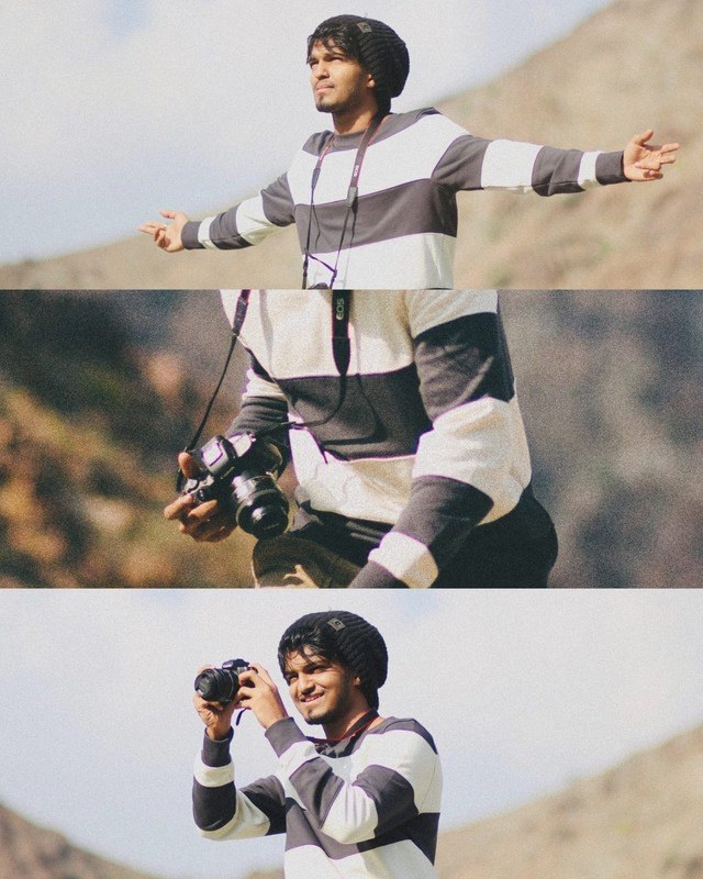 Pranav with a camera